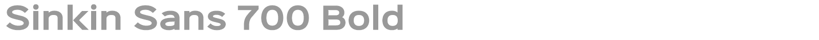 Sinkin Sans 700 Bold font preview